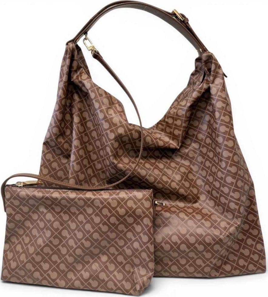 GHERARDINI Gherardini Borsa Hobo Softy Donna Chestnut in Tessuto Softy con Finiture in Pelle - 2