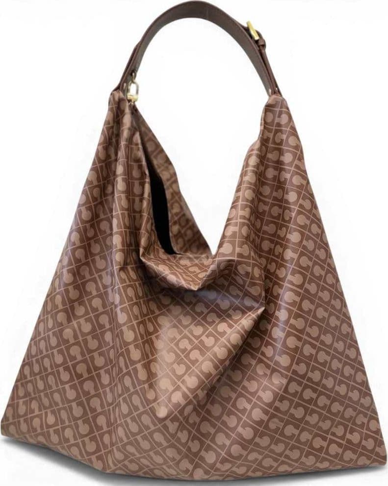 GHERARDINI Gherardini Borsa Hobo Softy Donna Chestnut in Tessuto Softy con Finiture in Pelle - 4