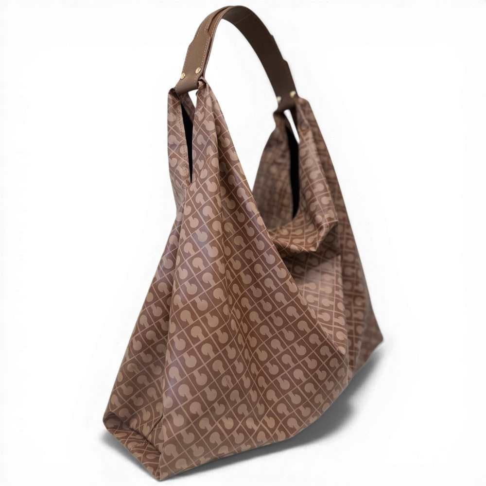 GHERARDINI Gherardini Borsa Hobo Softy Donna Chestnut in Tessuto Softy con Finiture in Pelle - 6