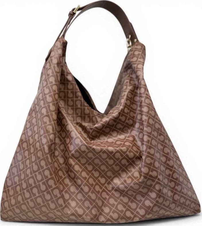 GHERARDINI Gherardini Borsa Hobo Softy Donna Chestnut in Tessuto Softy con Finiture in Pelle - 7
