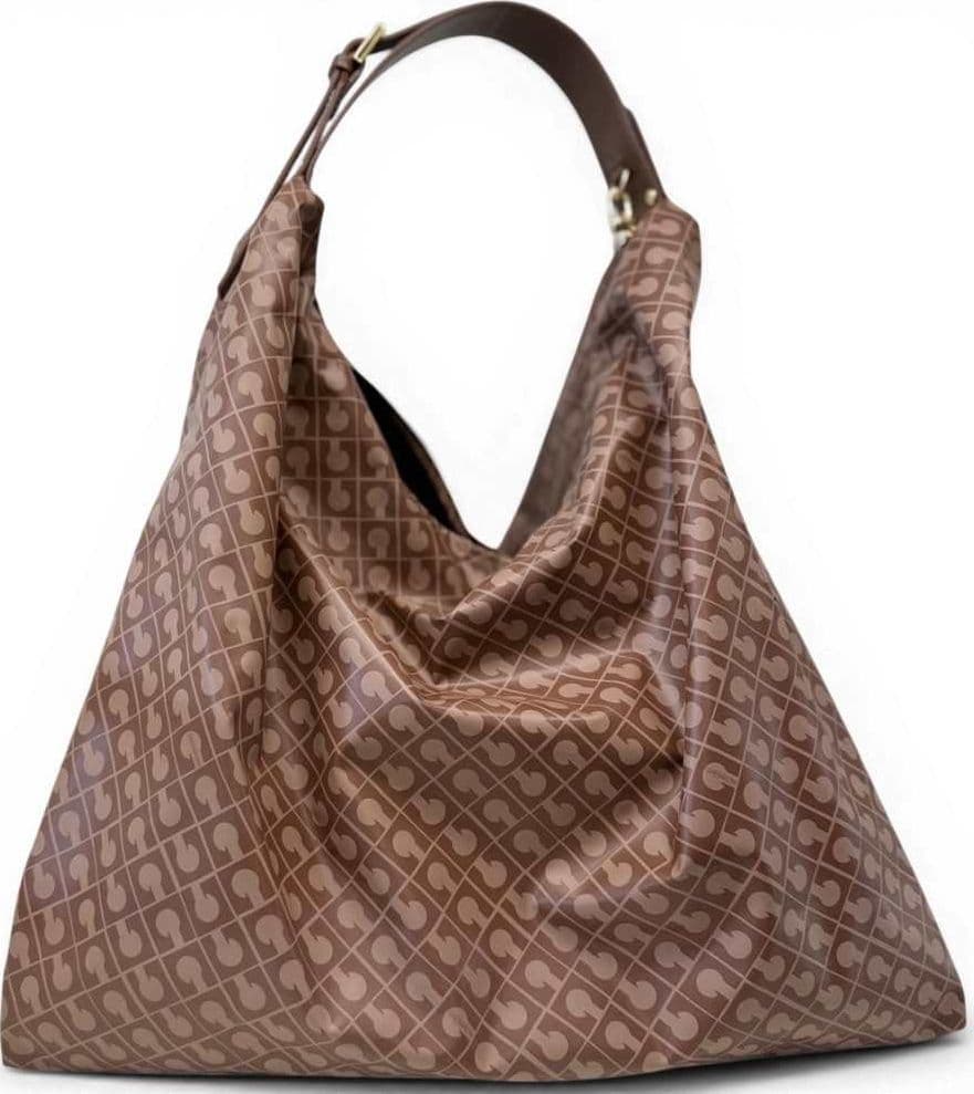 GHERARDINI Gherardini Borsa Hobo Softy Donna Chestnut in Tessuto Softy con Finiture in Pelle - 8