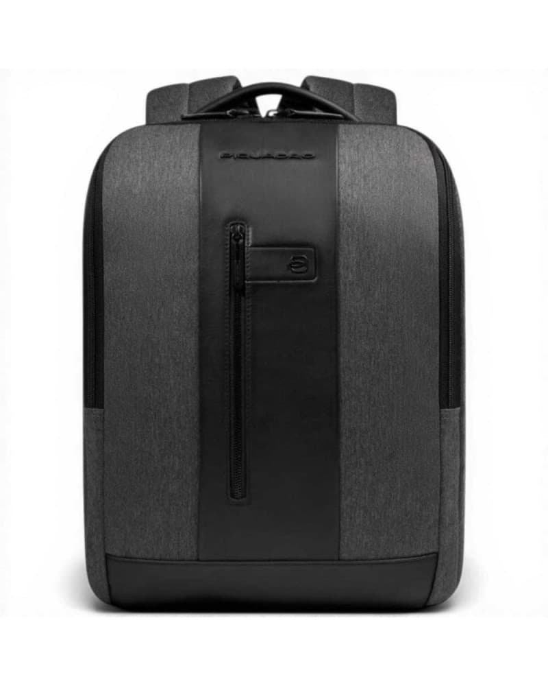 PIQUADRO Piquadro Zaino Brief 2 Uomo Grigio e Nero in Tessuto Riciclato e Pelle con Porta PC 15.6'' e iPad - 9
