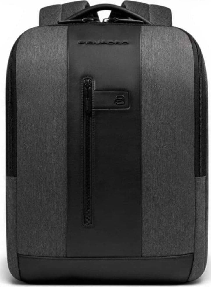 PIQUADRO Piquadro Zaino Brief 2 Uomo Grigio e Nero in Tessuto Riciclato e Pelle con Porta PC 15.6'' e iPad - 2