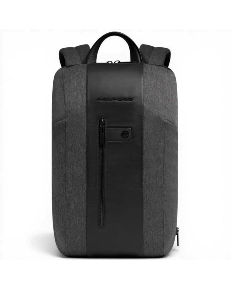 PIQUADRO Piquadro Zaino Brief 2 Uomo Grigio e Nero Sottile in Tessuto e Pelle con Porta PC 15.6'' e iPad - 9