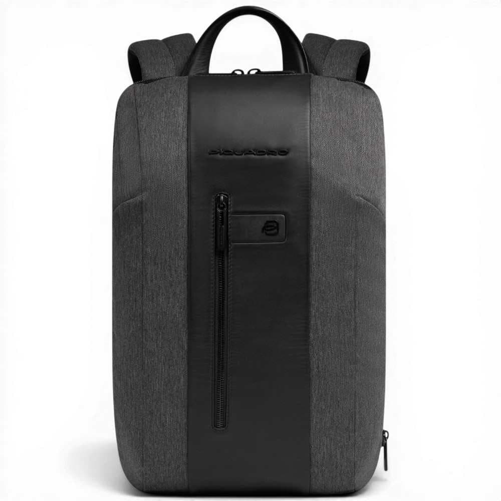 PIQUADRO Piquadro Zaino Brief 2 Uomo Grigio e Nero Sottile in Tessuto e Pelle con Porta PC 15.6'' e iPad - 2