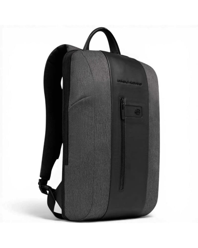 PIQUADRO Piquadro Zaino Brief 2 Uomo Grigio e Nero Sottile in Tessuto e Pelle con Porta PC 15.6'' e iPad - 3