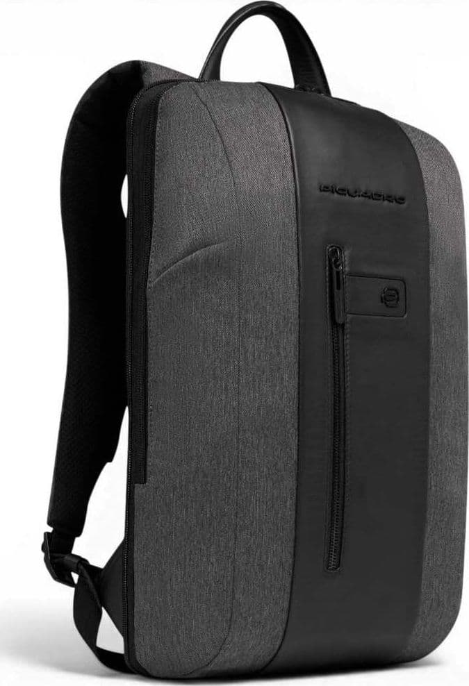 PIQUADRO Piquadro Zaino Brief 2 Uomo Grigio e Nero Sottile in Tessuto e Pelle con Porta PC 15.6'' e iPad - 4