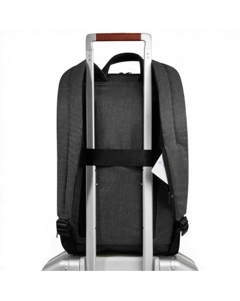 PIQUADRO Piquadro Zaino Brief 2 Uomo Grigio e Nero Sottile in Tessuto e Pelle con Porta PC 15.6'' e iPad - 5