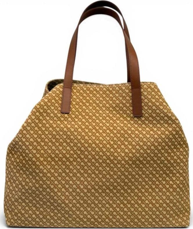 GHERARDINI Gherardini Borsa Shopper Monogram Suede Donna Biscotto Grande in Pelle Scamosciata