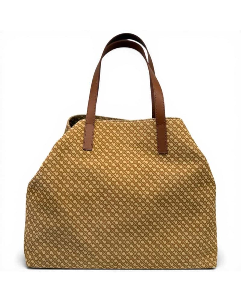 GHERARDINI Gherardini Borsa Shopper Monogram Suede Donna Biscotto Grande in Pelle Scamosciata - 5