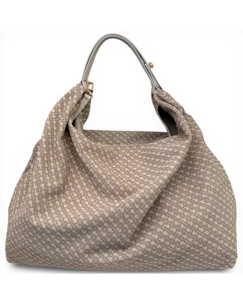 GHERARDINI Gherardini Borsa Spalla Monogram Suede Donna Avorio in Pelle Scamosciata - 9