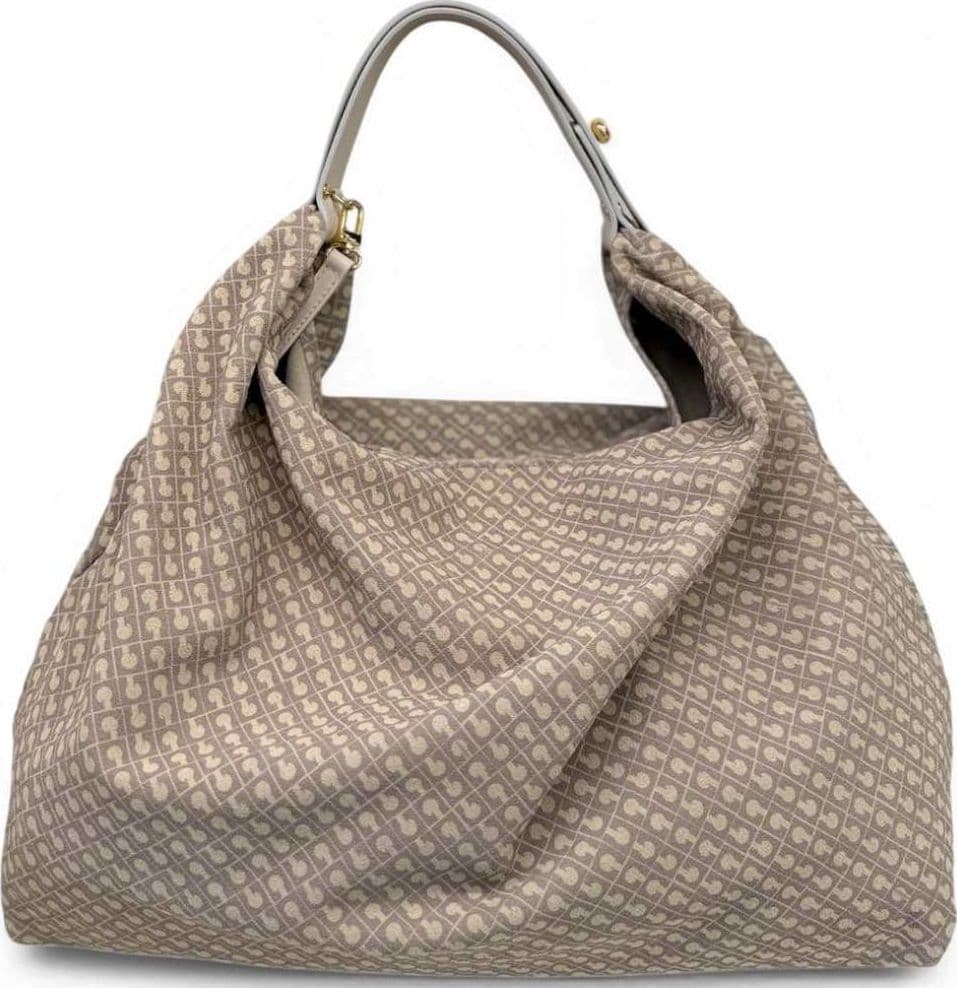 GHERARDINI Gherardini Borsa Spalla Monogram Suede Donna Avorio in Pelle Scamosciata - 2