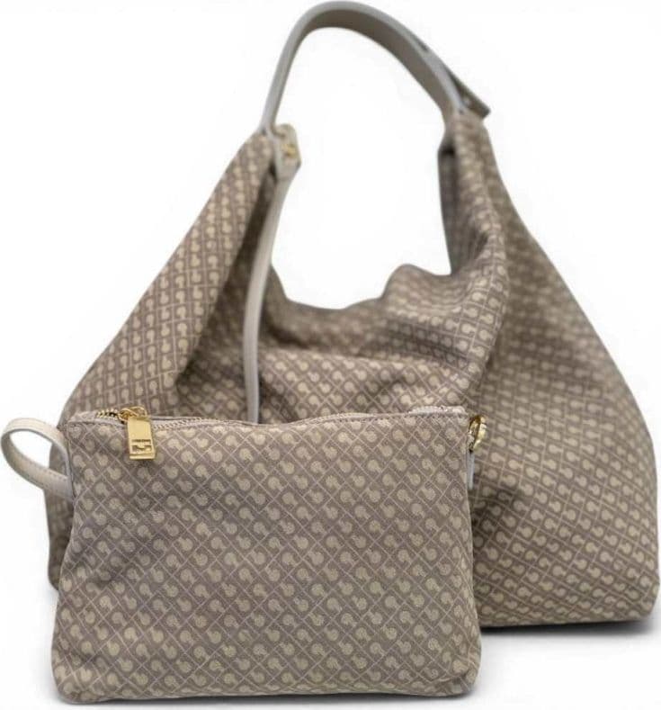 GHERARDINI Gherardini Borsa Spalla Monogram Suede Donna Avorio in Pelle Scamosciata - 5