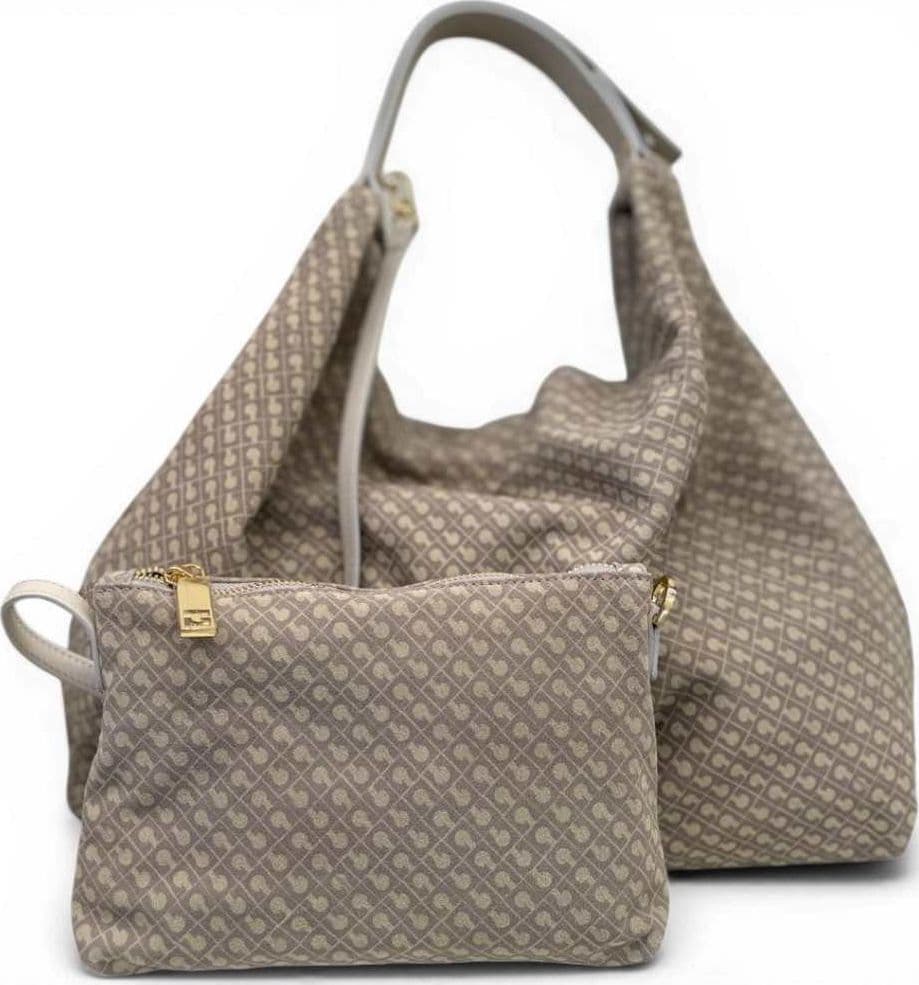 GHERARDINI Gherardini Borsa Spalla Monogram Suede Donna Avorio in Pelle Scamosciata - 6
