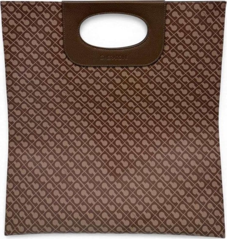 GHERARDINI Gherardini Borsa Tracolla Softy Donna Chestnut Piattina in Tessuto Softy – BROWN