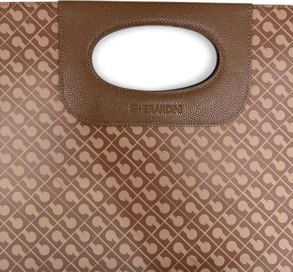 GHERARDINI Gherardini Borsa Tracolla Softy Donna Chestnut Piattina in Tessuto Softy - 8