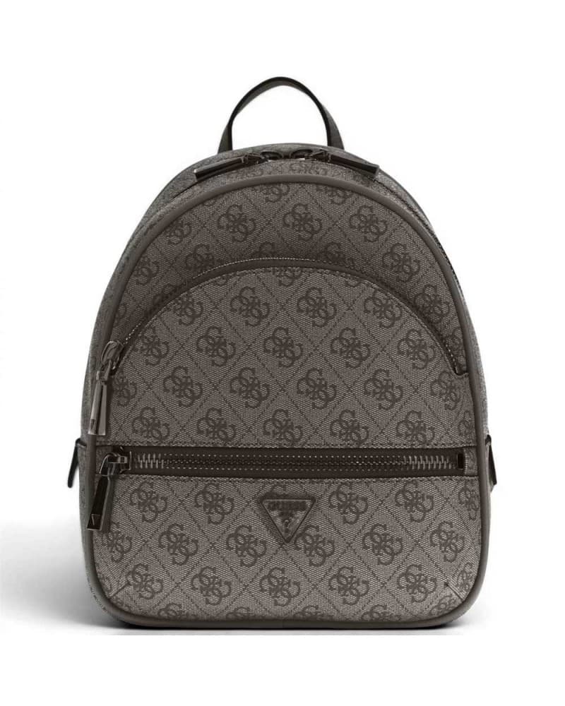 GUESS Guess Zaino Manhattan II Backpack Donna Coal Logo in Materiale Sintetico con Logo 4G e Tasche - 9