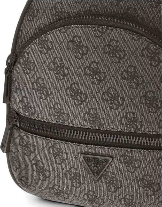 GUESS Guess Zaino Manhattan II Backpack Donna Coal Logo in Materiale Sintetico con Logo 4G e Tasche - 5