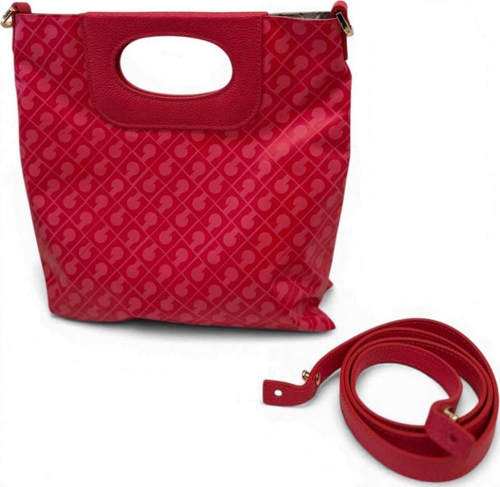 GHERARDINI Gherardini Borsa Tracolla Softy Donna Corallo Doppia Piattina Mini in Tessuto Softy - 8