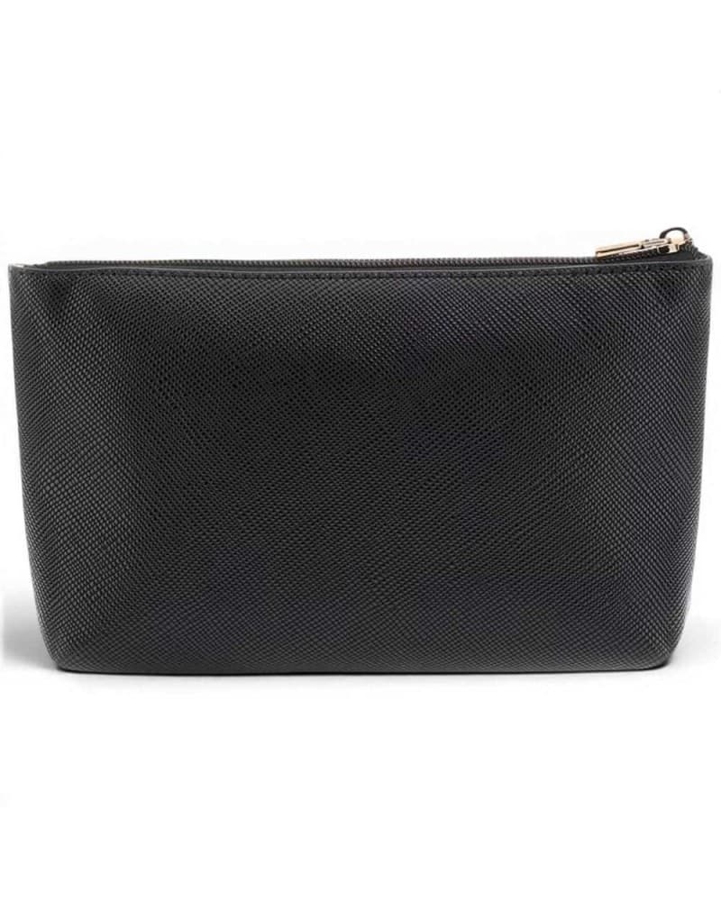 GUESS Guess Pochette Laurel II SLG Wristlet Pouch Donna Nero Effetto Saffiano con Laccetto - 3