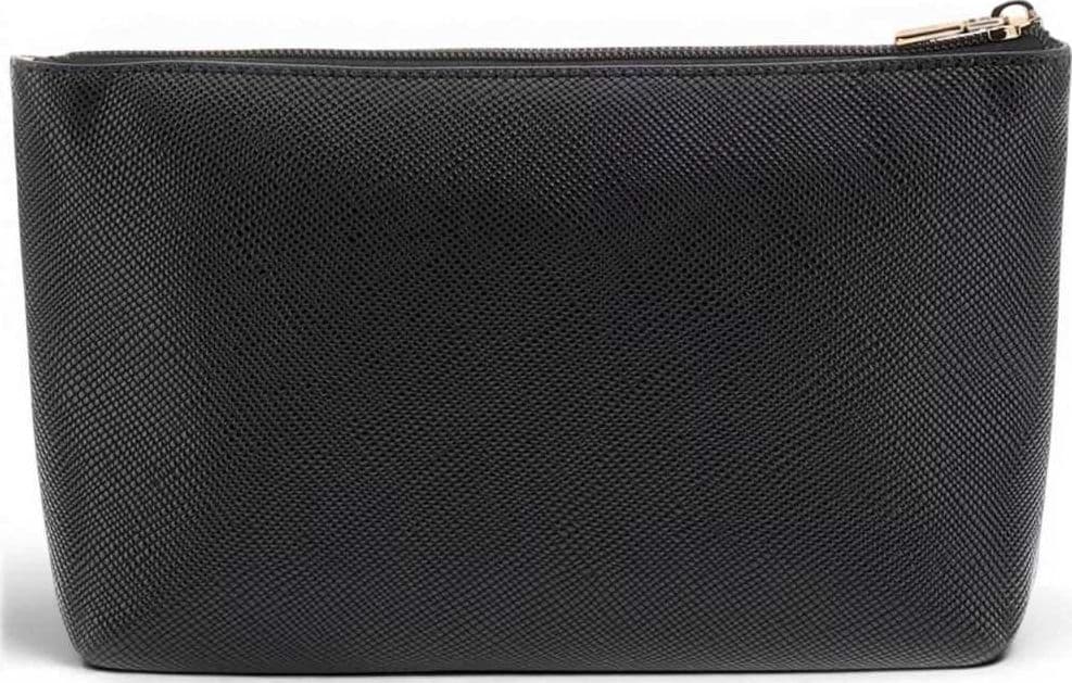GUESS Guess Pochette Laurel II SLG Wristlet Pouch Donna Nero Effetto Saffiano con Laccetto - 4