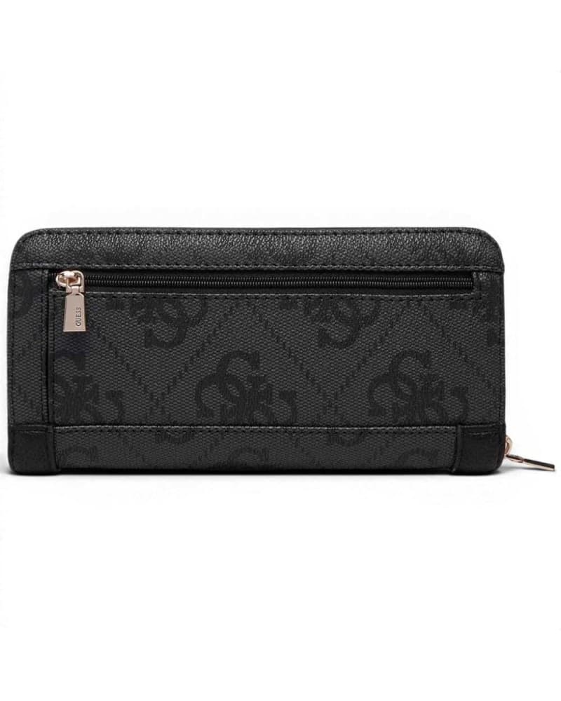 GUESS Guess Portafoglio Karnilla Logo SLG Large Zip Around Donna Coal Logo in Materiale Sintetico con Cerniera - 3