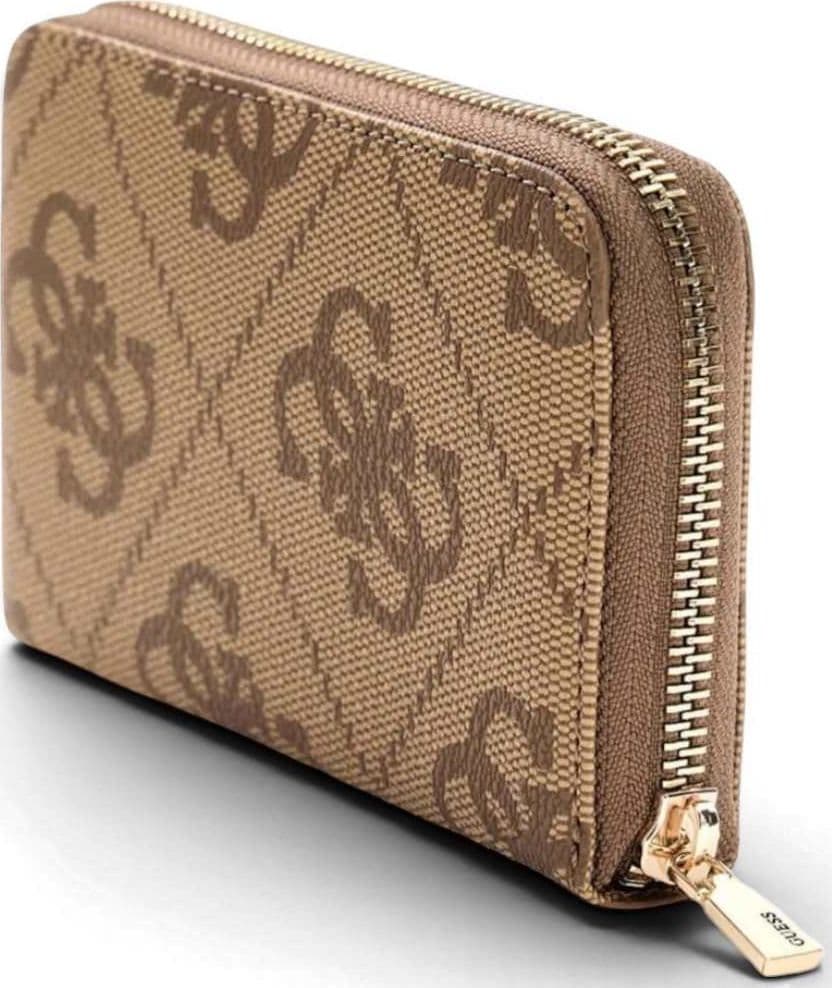 GUESS Guess Portafoglio Laurel II SLG Medium Zip Around Donna Latte Logo Brown con Cerniera - 4