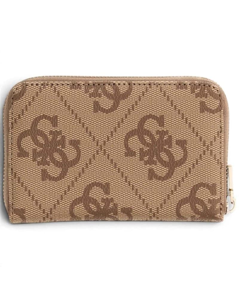 GUESS Guess Portafoglio Laurel II SLG Medium Zip Around Donna Latte Logo Brown con Cerniera - 5