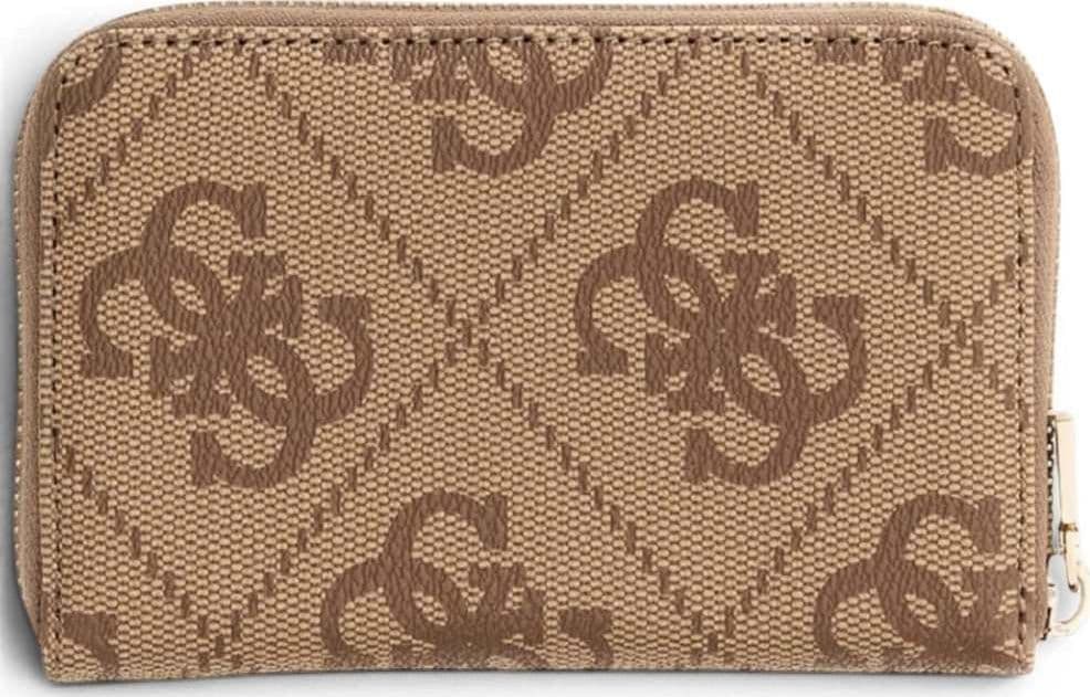 GUESS Guess Portafoglio Laurel II SLG Medium Zip Around Donna Latte Logo Brown con Cerniera - 6