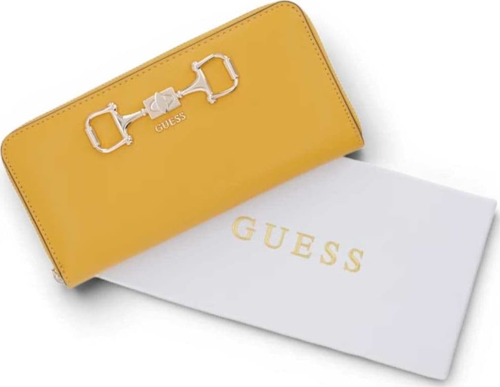 GUESS Guess Portafoglio Janie SLG Large Zip Around Donna Amber in Materiale Sintetico con Cerniera - 8