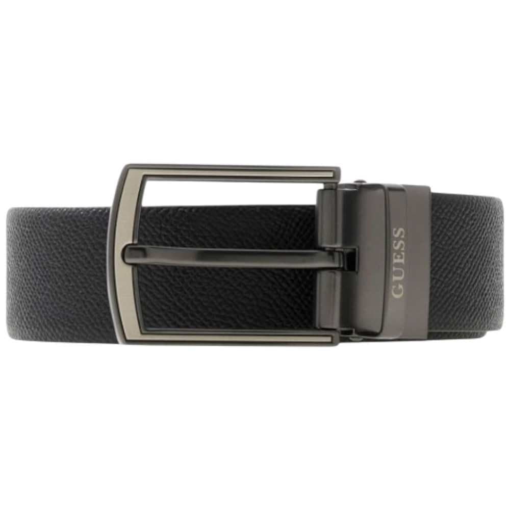 GUESS Guess Cintura Adjustable &amp; Reversible H35 Uomo Nero Regolabile e Reversibile in Vera Pelle - 2