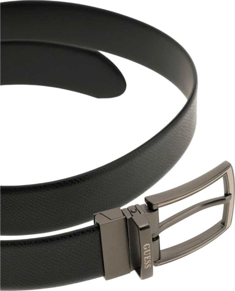 GUESS Guess Cintura Adjustable &amp; Reversible H35 Uomo Nero Regolabile e Reversibile in Vera Pelle - 6