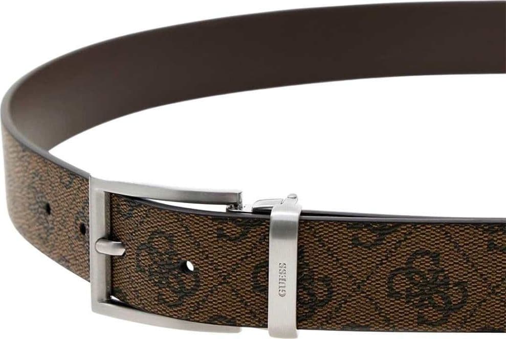GUESS Guess Cintura Milano Reversible &amp; Adjustable H35 Uomo Coffee Regolabile e Reversibile in Vera Pelle - 4