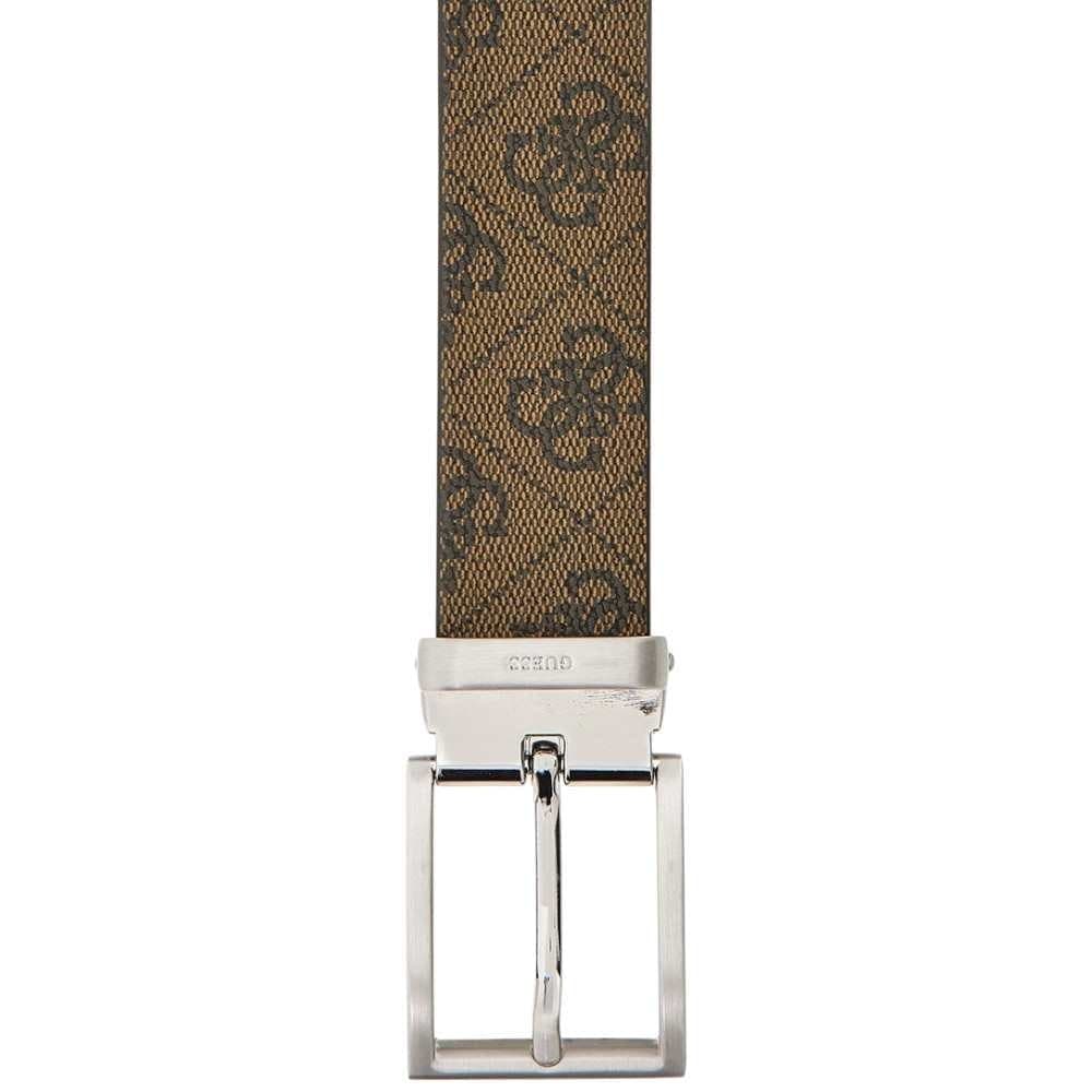 GUESS Guess Cintura Milano Reversible &amp; Adjustable H35 Uomo Coffee Regolabile e Reversibile in Vera Pelle - 6