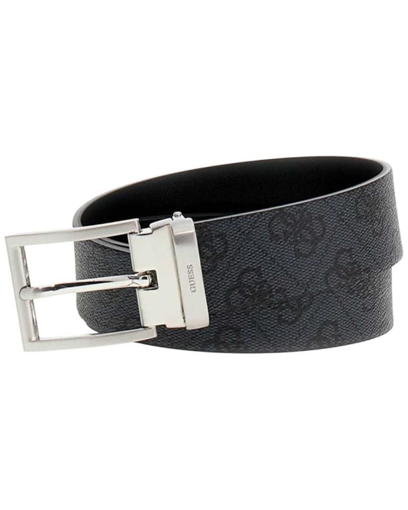 GUESS Guess Cintura Milano Reversible &amp; Adjustable H35 Uomo Nero Regolabile e Reversibile in Vera Pelle - 5
