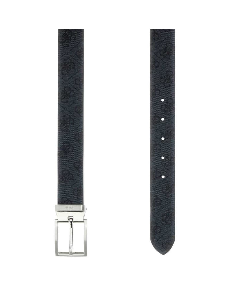 GUESS Guess Cintura Milano Reversible &amp; Adjustable H35 Uomo Nero Regolabile e Reversibile in Vera Pelle - 3
