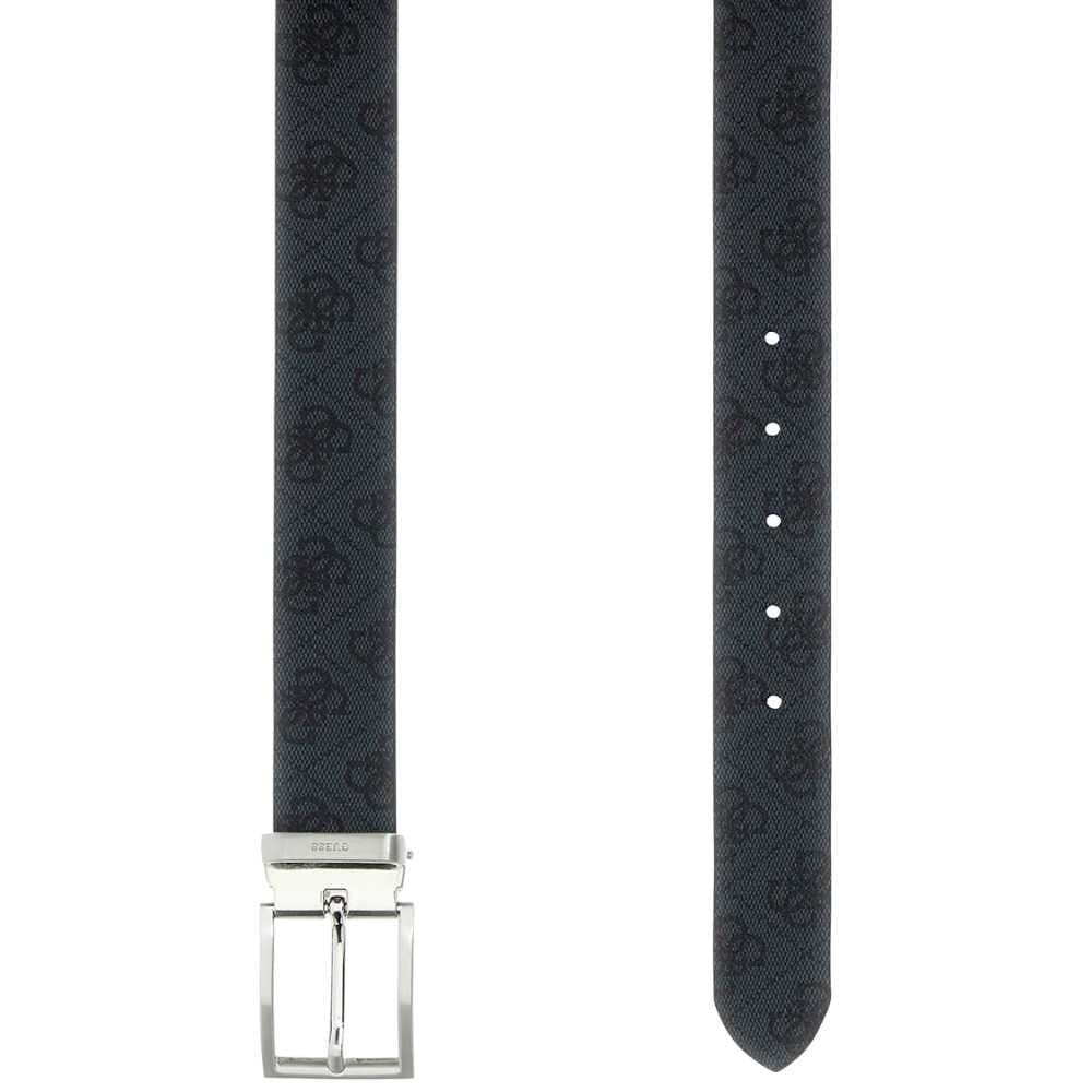 GUESS Guess Cintura Milano Reversible &amp; Adjustable H35 Uomo Nero Regolabile e Reversibile in Vera Pelle - 4