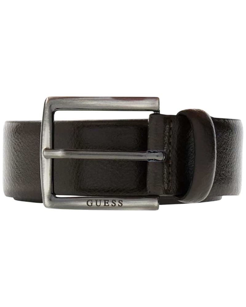 GUESS Guess Cintura Not Adjustable &amp; Not Reversible H35 Uomo Marrone in Vera Pelle con Fibbia - 7