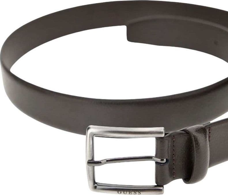 GUESS Guess Cintura Not Adjustable &amp; Not Reversible H35 Uomo Marrone in Vera Pelle con Fibbia - 5