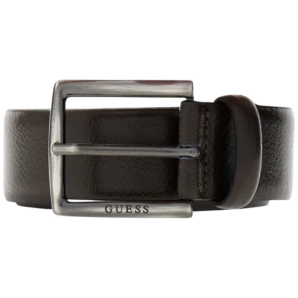 GUESS Guess Cintura Not Adjustable &amp; Not Reversible H35 Uomo Marrone in Vera Pelle con Fibbia - 2