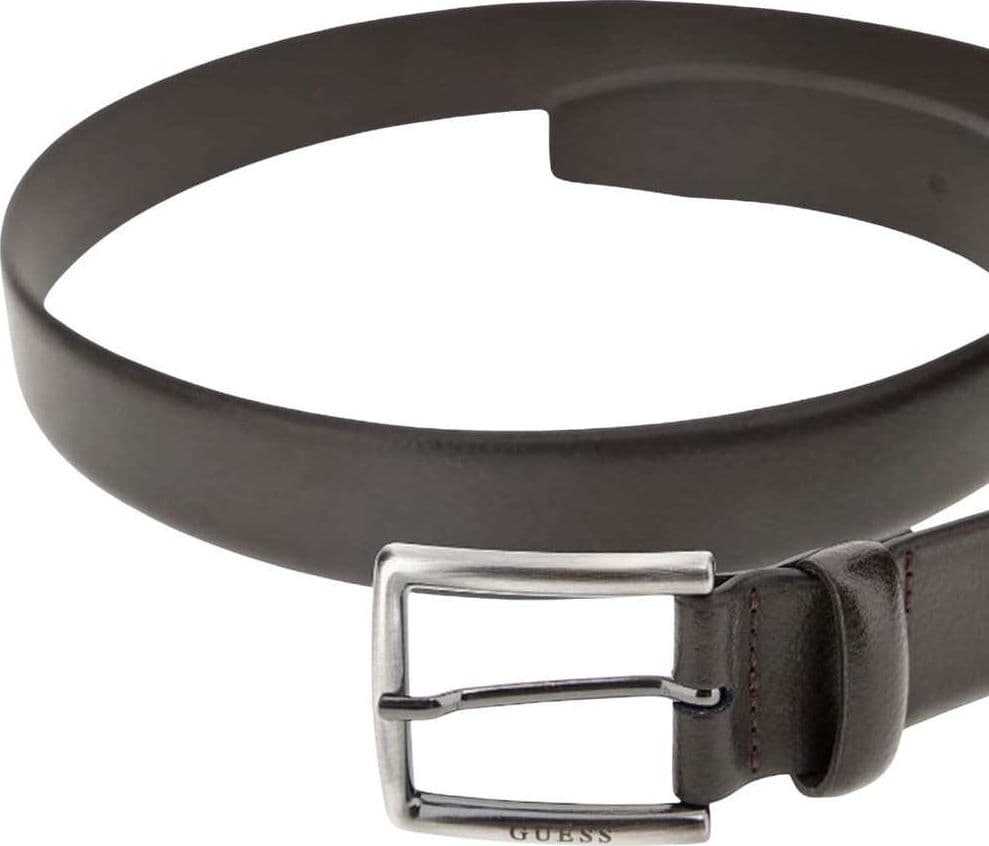 GUESS Guess Cintura Not Adjustable &amp; Not Reversible H35 Uomo Marrone in Vera Pelle con Fibbia - 6