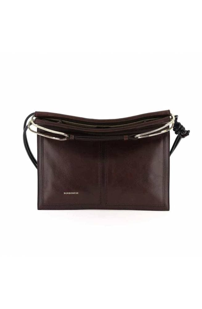 Borbonese Borsa BORBONESE CENTERFOLD Donna Pelle Marrone- 923856-AB4-211 - 5