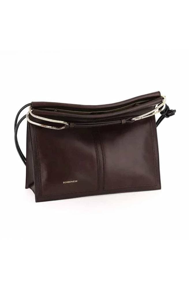 Borbonese Borsa BORBONESE CENTERFOLD Donna Pelle Marrone- 923856-AB4-211 - 3