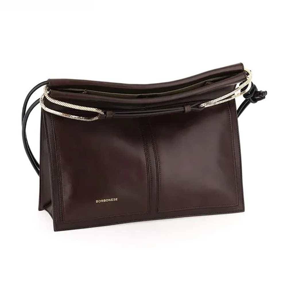 Borbonese Borsa BORBONESE CENTERFOLD Donna Pelle Marrone- 923856-AB4-211 - 4