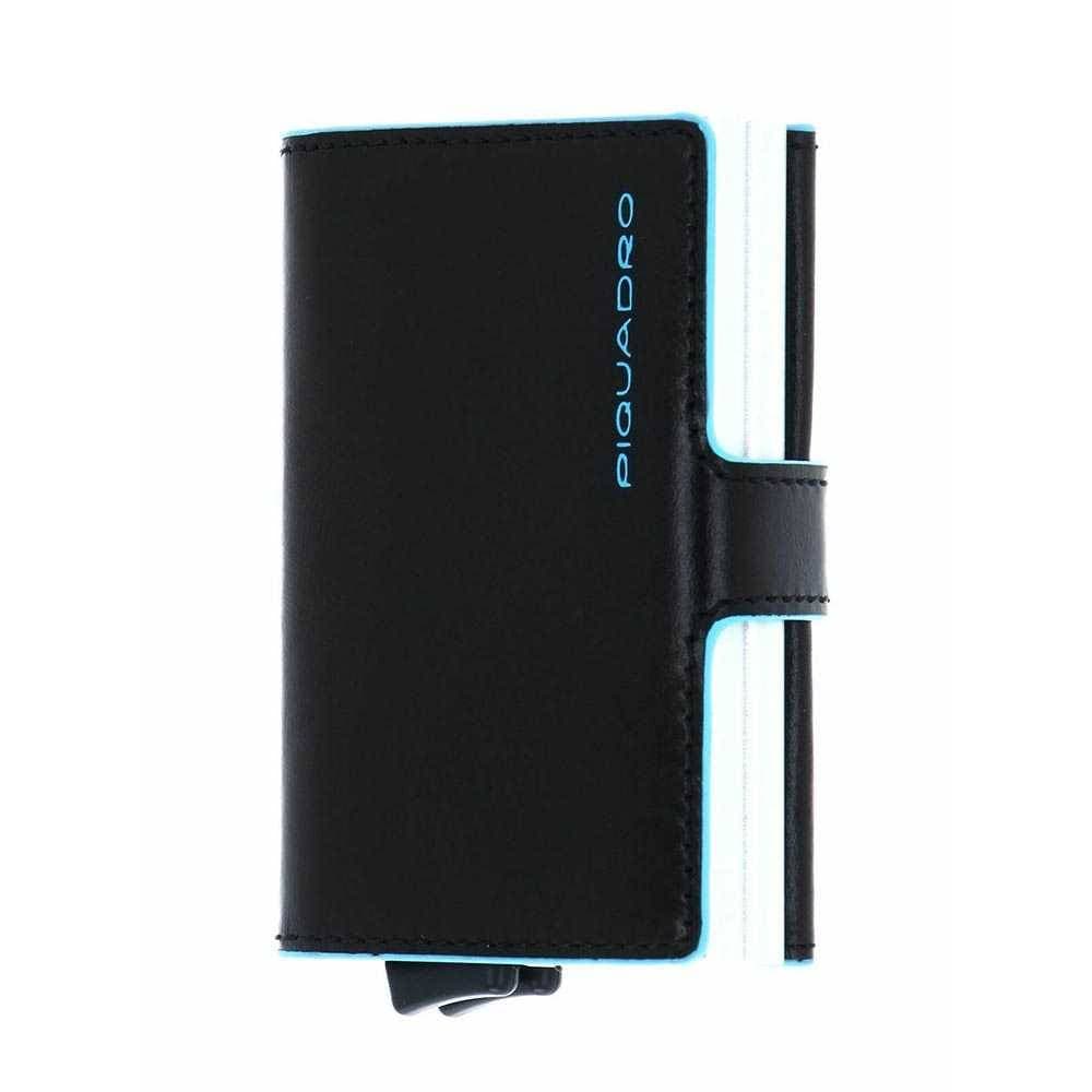 PIQUADRO Portacarte  Blue Square Nero Pelle - PP5472B2R-N - 2