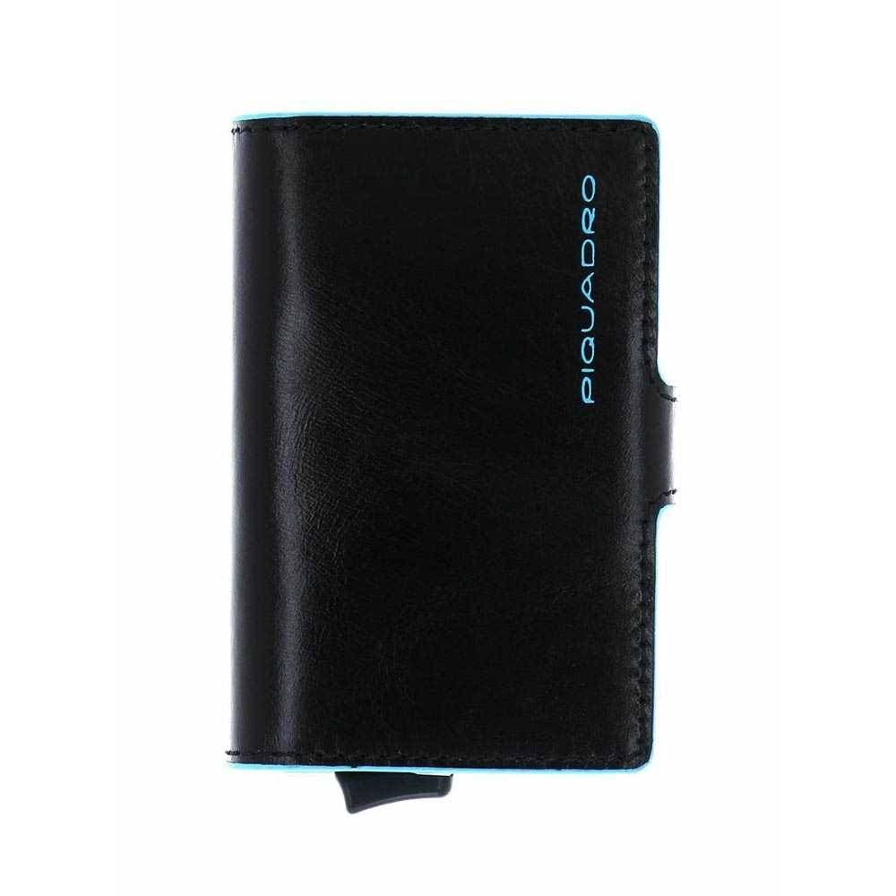 PIQUADRO Portacarte  Blue Square Nero Pelle - PP5472B2R-N - 6