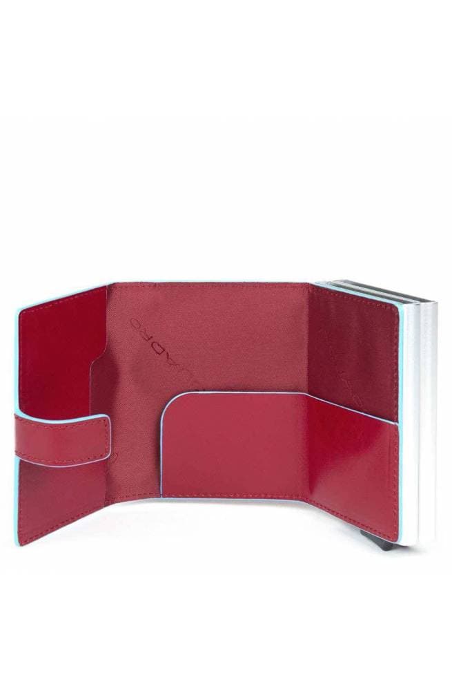 PIQUADRO Portacarte  Blue Square Rosso Pelle - PP5472B2R-R - 3