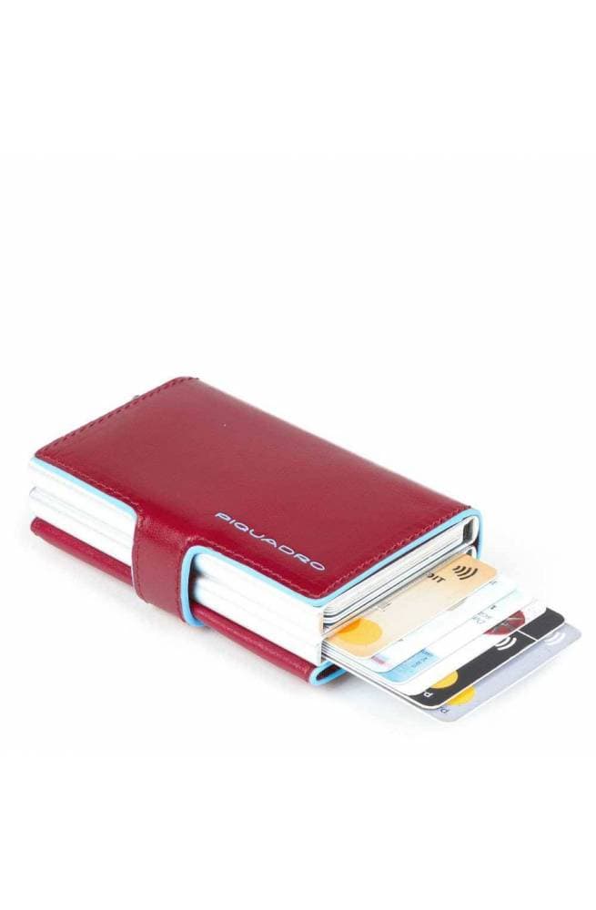 PIQUADRO Portacarte  Blue Square Rosso Pelle - PP5472B2R-R - 5