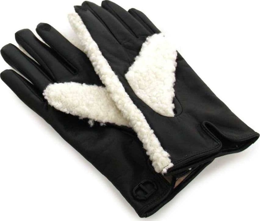 TWIN-SET Guanti  Donna M Bianco nero - 232TO535A-03711-M - 4