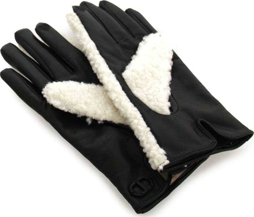 TWIN-SET Guanti  Donna M Bianco nero - 232TO535A-03711-M - 4